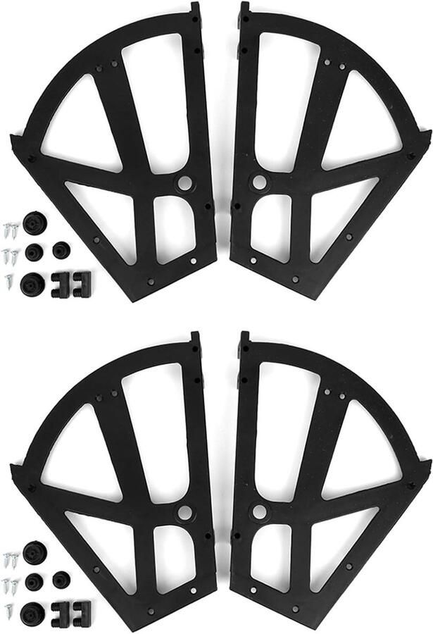 Allecto plus Schoenenkast Scharnieren Set van 4 Plastic Schoenenrek Onderdelen Vervangende Flip Frame Scharnieren Geschikt voor Schoenenrekken en Kasten