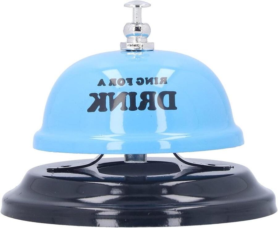 Allecto Plus Servicebel voor Bureau Oproepbel Lach-bureaubel Roestwerende Constructie Schooldiners Hotelontvangstruimtes Blauw