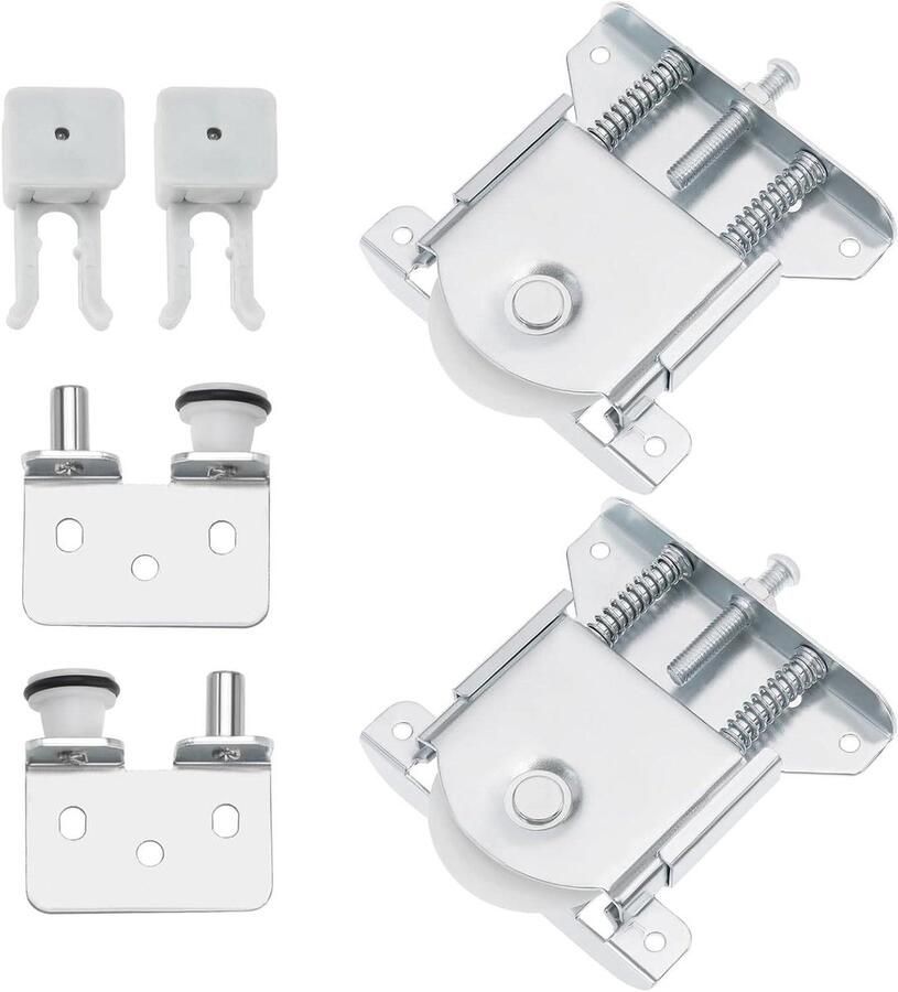 Allecto Plus Schuifdeur Kit Set voor Kasten Inclusief Anti Springveiligheid Clip Kledingkast en Schoenenkast 1 Set