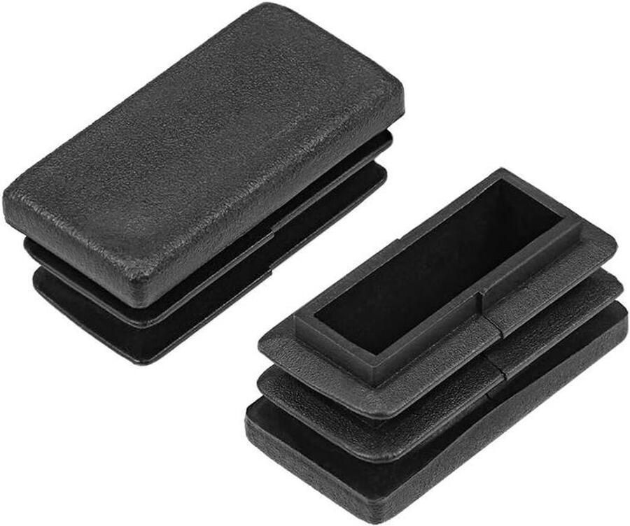 Allecto Plus Set van 12 plastic afsluitkappen voor rechthoekige meubels Geschikt voor tafel en stoelpoten Afmetingen 30mm x 15mm 12 stuks
