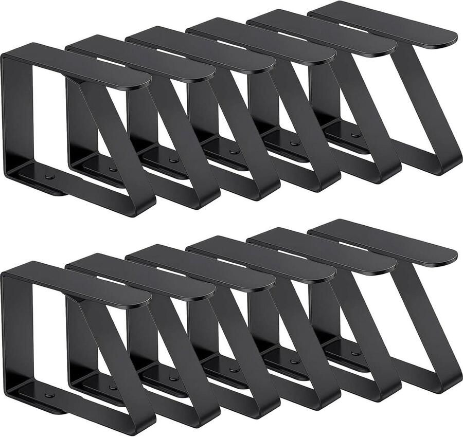 Allecto Plus Set van 12 Tafelkleed Clips voor Buiten Sterke en Duurzame Clips Picknick en Tuinaccessoires Roestvrijstalen Tafelkleed Gewichten