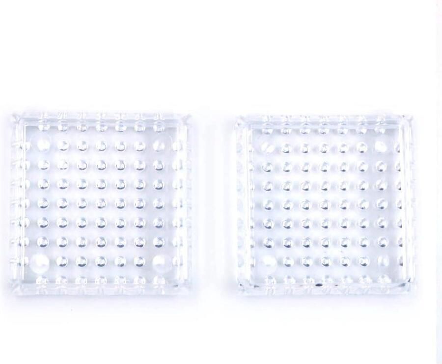 Allecto plus Set van 16 tapijtbeschermers voor vloer en bank transparante meubelpads met antislip vloerbescherming overstapbescherming