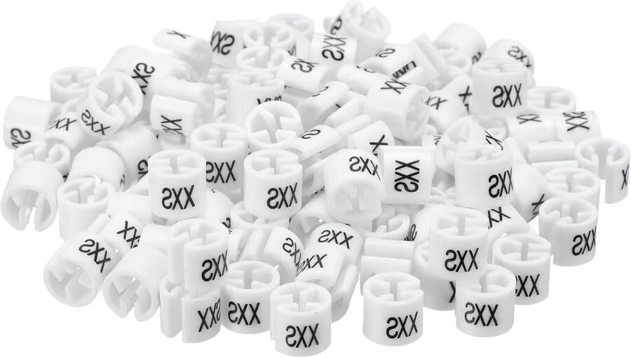 Allecto Plus Set van 160 Kleerhangermarkers voor Kledingkleurcodering Wit