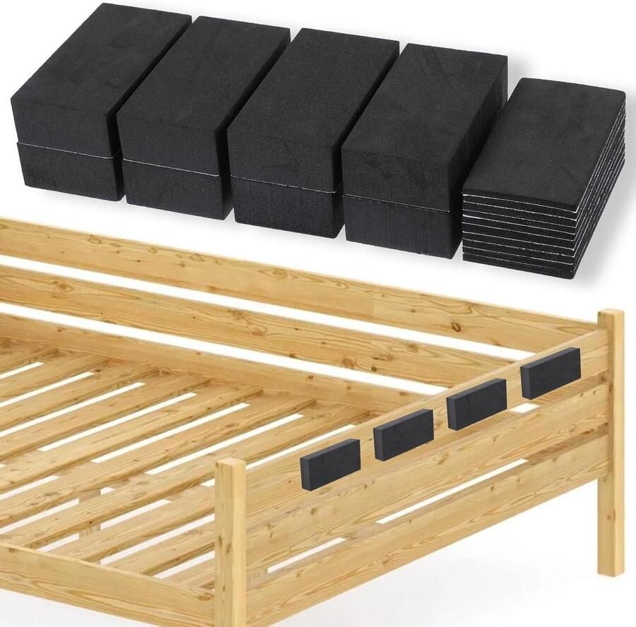 Allecto plus Set van 18 EVA-schuim afstandhouders voor muur Zelfklevend Wandbescherming Deurklinkbescherming Hoofdbordstoppers Meubelbescherming Voor kasten en banken