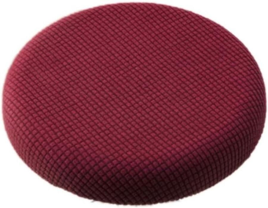 Allecto Plus Set van 2 elastische ronde krukhoes stofafdekkingen voor draaistoel Wasbare stoelhoes Rood Geschikt voor 30-40 cm krukdiameter