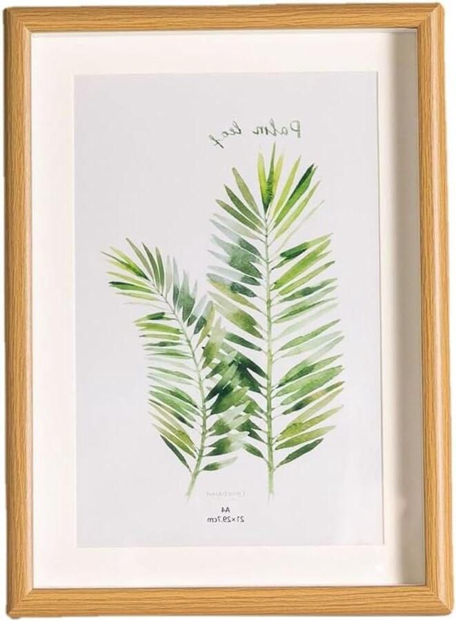 Allecto Plus Set van 2 houten aluminium fotolijsten A4 handgemaakt voor wand of tafel Houten lijst met aluminium frame Fotolijst Store 2-in-1 displayoptie