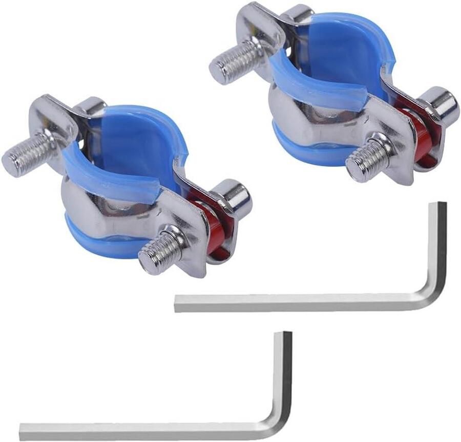 Allecto Plus Set van 2 Roestvrijstalen Buisklemmen voor Kantoorstoel Ondersteuning Voorkomt Doorzakken Geschikt voor de Meeste Kantoorstoelpoten