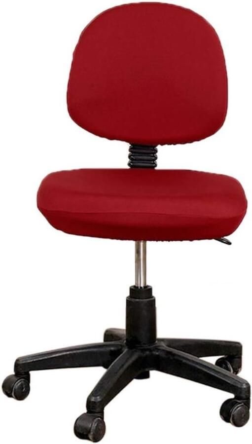 Allecto Plus Set van 2 Universele Bureaustoel Rugleuning Hoezen Draaibare Bureaustoel Beschermhoezen Roterende Fauteuil Hoes Wasbaar Rood