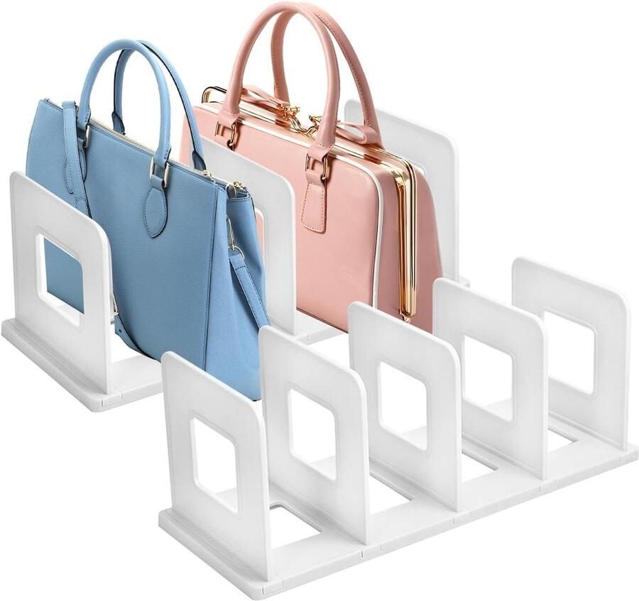 Allecto plus Set van 2 verticale organizers met 10 scheidingswanden 15 x 35 x 14 5 cm Voor tassen truien en overhemden