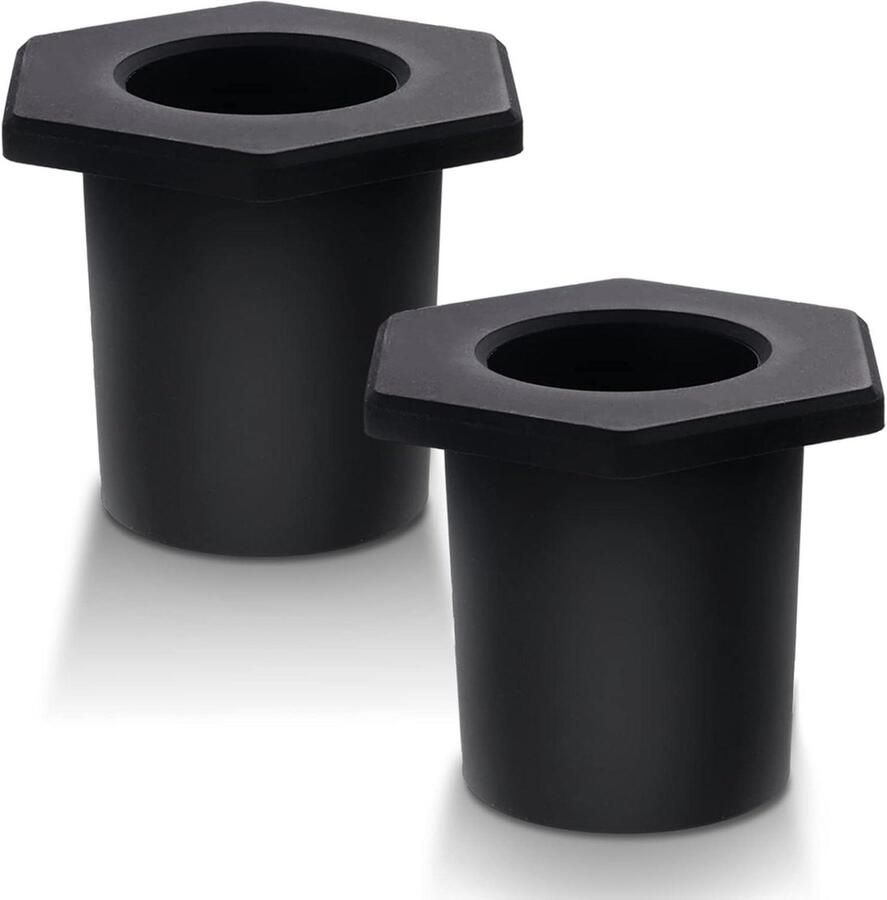 Allecto Plus 2 Stuks Tafel Paraplu Accessoires voor 5-6 35cm Gaten Zwart met Zwembad Adapters