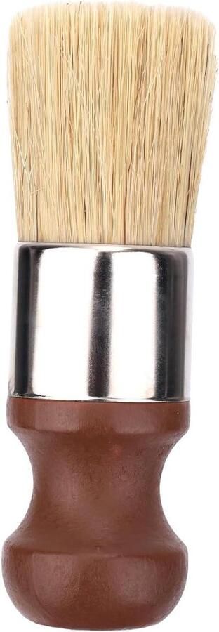 Allecto plus Set van 2 Zalfborstels met Kort Handvat voor Meubels Leer en Houtverzorging Comfortabel Handvat Zachte Borstelharen Wasborstelgereedschap voor Thuis en Auto-Interieurs (Bruin)