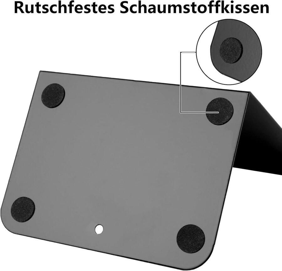 Allecto plus Set van 3 boekensteunen van metaal in zwart Boekenstandaard voor school thuis kantoor bibliotheek Boekenhouder van 19 x 13 5 x 10 cm