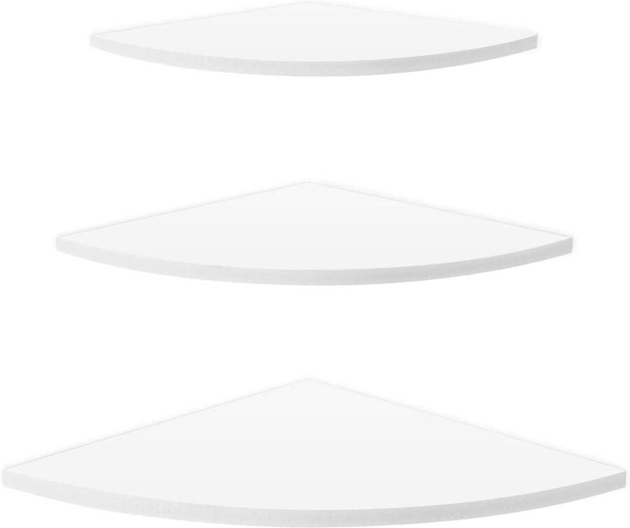 Allecto plus Rustiek massief houten hoekplanken set 3-delige wandmontage voor woonkamer slaapkamer badkamer