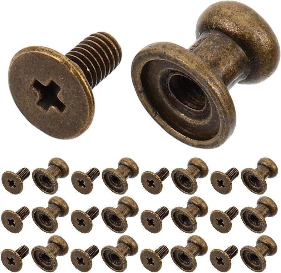 Allecto plus Set van 30 Kleine Houten Koffer Handgrepen Antieke Deurtrekken Retro Zinklegering Garderobe Knoppen