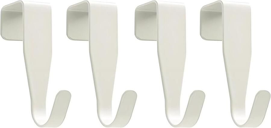 Allecto Plus Set van 4 deurhaken voor sterren thema geschikt voor op kast- en kamerdeuren Wit
