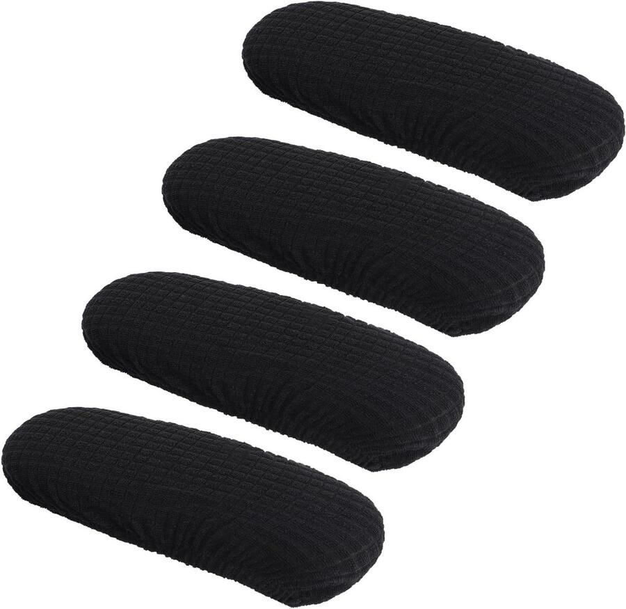 Allecto plus Set van 4 elastische armleuninghoezen voor stoelen en bureaustoel Thuis en kantoor Comfort Elleboogbescherming