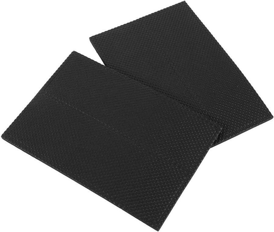 Allecto plus Set van 4 zwarte antislip rubberen voetjes voor meubelbescherming met zelfklevend meubelbeschermers voor kasten huishoudelijke apparaten elektronica fotolijsten en meubelladen
