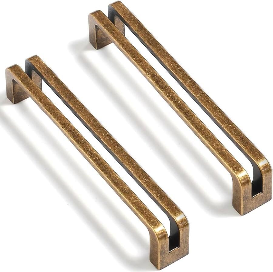 Allecto Plus Set van 6 Antieke Messing Kast Trekt 128mm Gat Centers Keuken Kast Handgrepen van Zinklegering Vintage Lade Pulls met Gratis Montagemateriaal - Foto 2