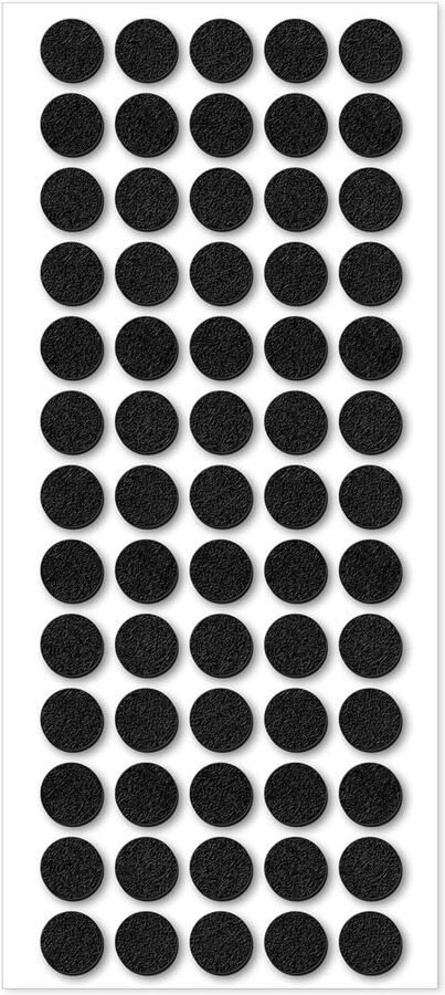 Allecto plus Set van 65 viltglijders voor stoelen Zelfklevend en antislip Bescherming voor meubels Zwart Meubelglijders voor zware meubels