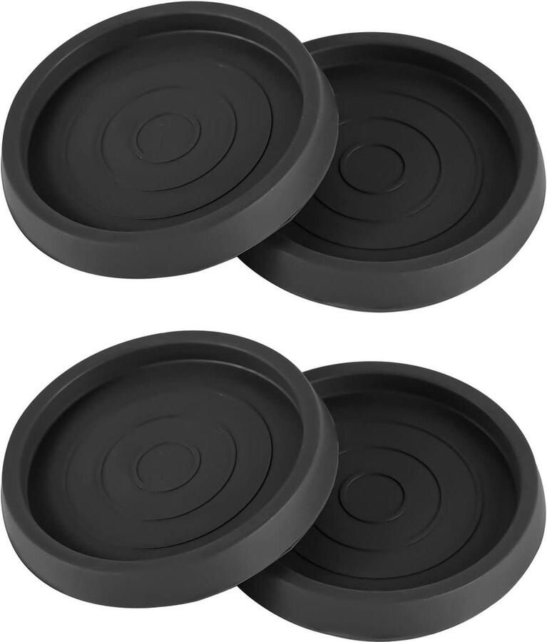 Allecto plus Siliconen Meubelpads Set van 4 Stuks Antislip Meubelonderzetters voor Hardhouten Vloeren Meubel Pootbeschermers Meubelwielbekers voor Tapijt en Houten Vloer Zwart Kleur