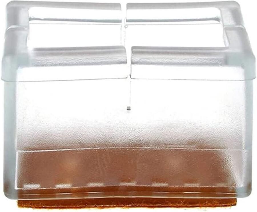 Allecto plus Siliconen stoelpoot doppen transparant 12 stuks Vloerbeschermers tegen krassen