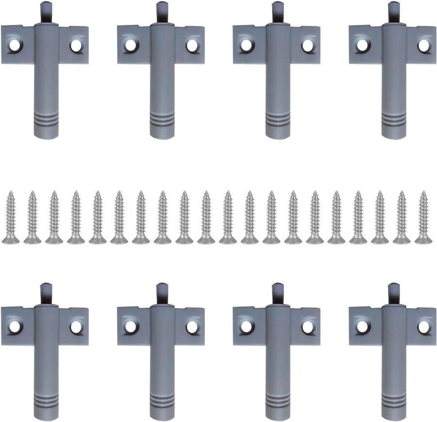 Allecto plus Soft Close Scharnier Buffers voor Keukenkast 10 Stuks Verbeteren Keukenkast Deuren Stil Sluitende Demper Buffers Grijs Inclusief Schroeven