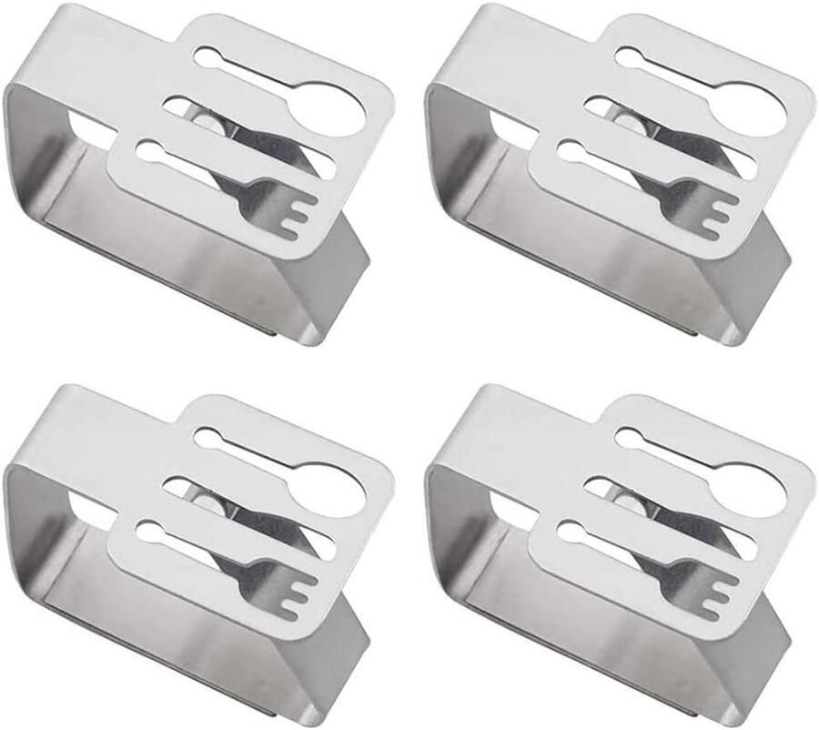 Rvs Verdikte Sterke Doek Clips Tafelkleed Klem Houder Tafel Cover Klemmen voor Outdoor en Binnen (4 stks)