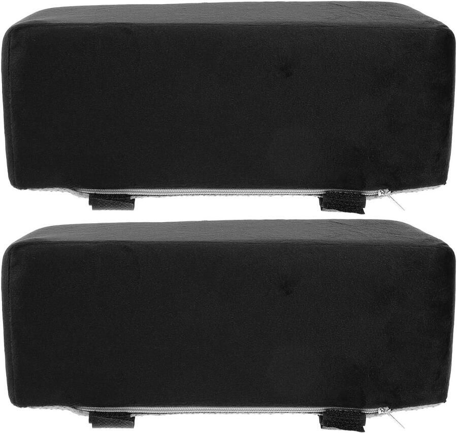 Allecto Plus Stoel Armleuning Booster Pads voor Bureaustoel en Rolstoel Elleboogsteun Pluche Comfort Set van 2