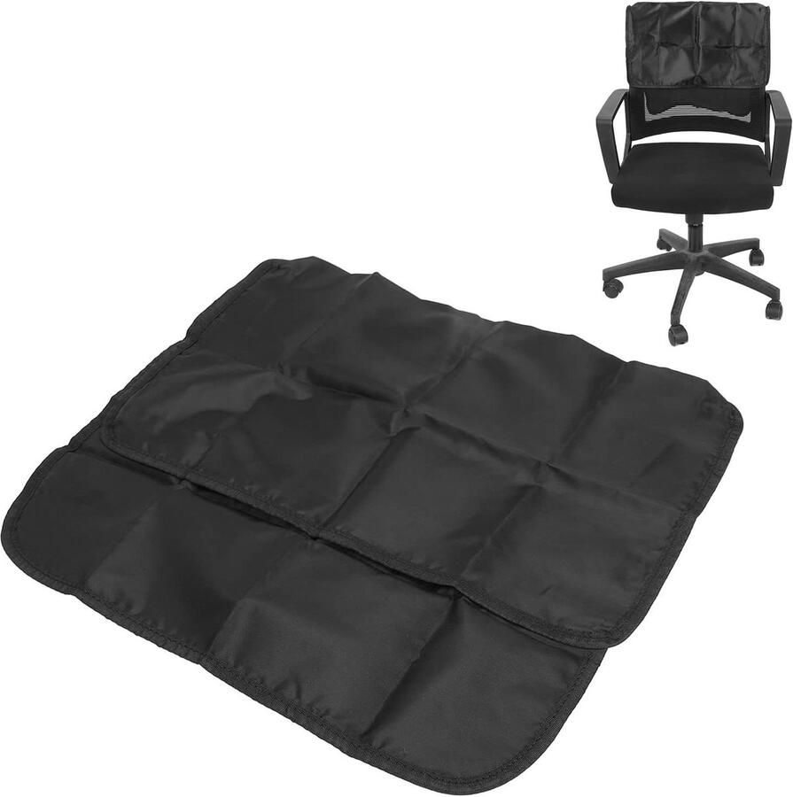 Allecto Plus Stoelbeschermer voor Kapsalon Achterkant van de Stoel Vuilpreventie in Salon Transparant Plastic Zwart Kappersstoel Accessoire