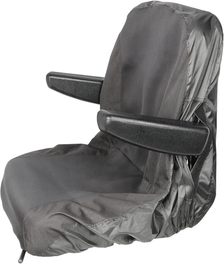 Allecto Plus Stoelhoes voor tractoren en zitmaaiers Waterdicht Zwarte stoelhoes maat L met opbergvakken