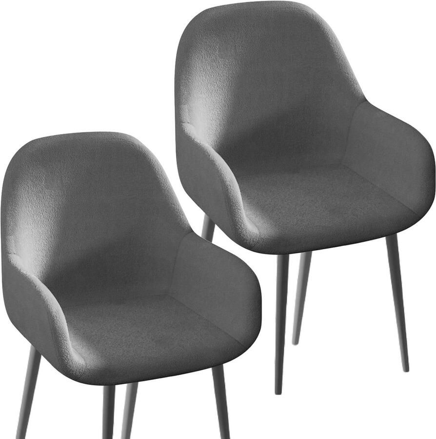 Allecto Plus Stoelhoes 2 stuks afneembaar en stretch stofdicht wasbaar met armleuning voor keuken eetkamer woonkamer bruiloft en feestdecoratie lichtgrijs beschermende fauteuilhoezen