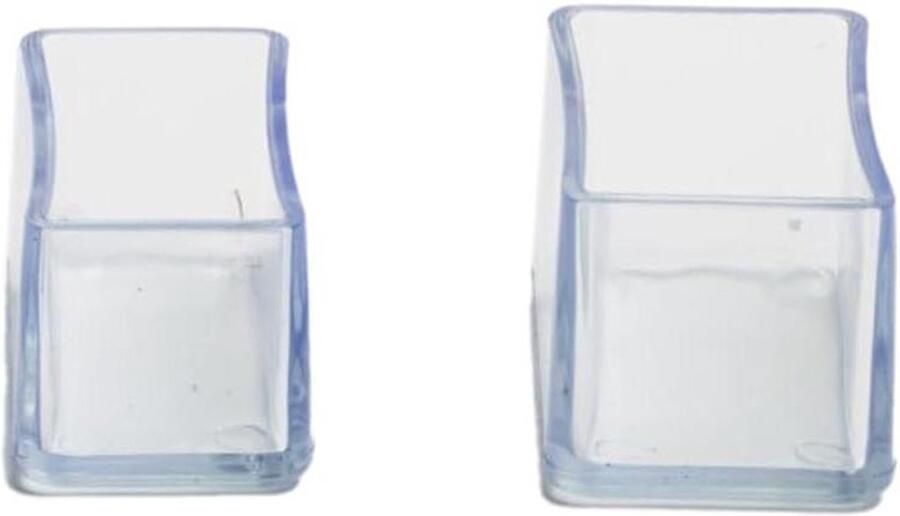 Allecto Plus Stoelpootdoppen voor bescherming van vloeren Transparant 8 stuks Antislip Stoelstoppers Vloerbescherming