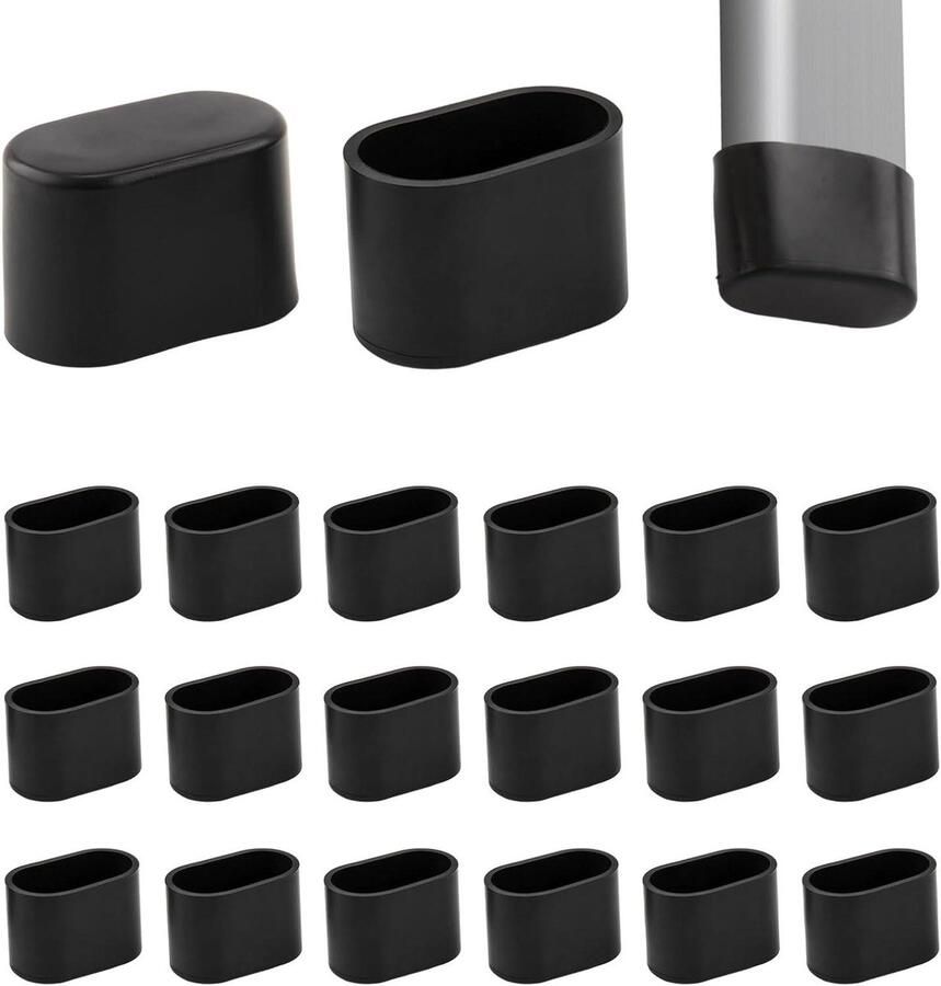 Allecto Plus Stoelpootdoppen voor pvc-vloerbescherming Set van 20 stuks