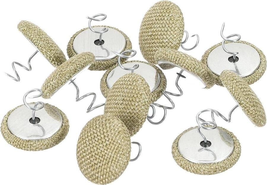 Allecto plus: Stoffen bekleding twist pin set 12 stuks 20mm lichtbruin voor plaid bedrok stoel caddies meubelhoes