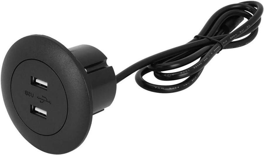 Allecto Plus Stopcontact met Ronde Dubbele USB-aansluiting voor Elektrische Fauteuil en Bank