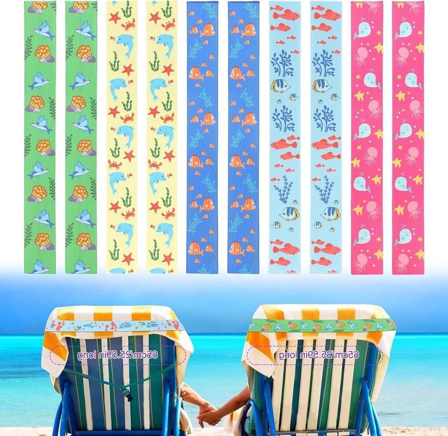 Allecto Plus Strandlaken Clips Windproof 10 Stuks Zomer Strand Pool Cruise Stoelen Elastische Handdoek Clips Stijlen
