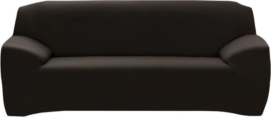 Allecto Plus Stretch bankhoes voor 3-zits bank met antislip vuilafstotend in bruin Universele kattenbankhoes voor woonkamer