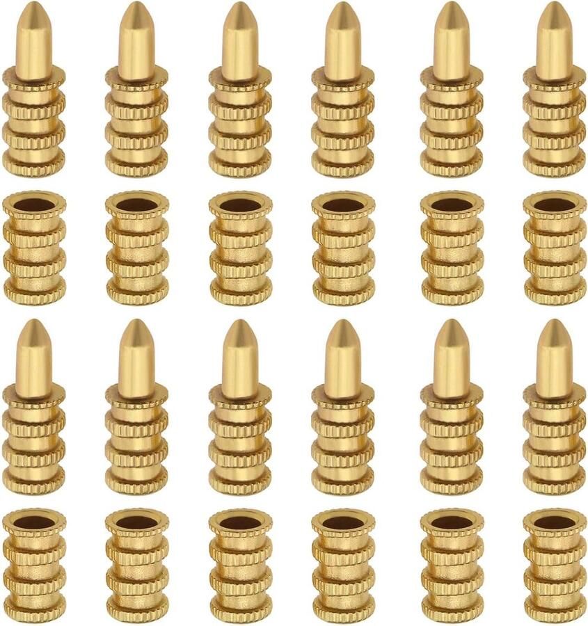 Allecto Plus Tafel Bolt Mouw Connectoren Set voor Eettafel Nauwkeurige Boren Koper Meubels Houten Tafel Stoel 8x28mm 20 stuks