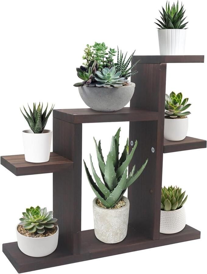 Allecto Plus Tafelblad Vetplantenstandaard van 7 Lagen voor Buiten Bureau en Balkon