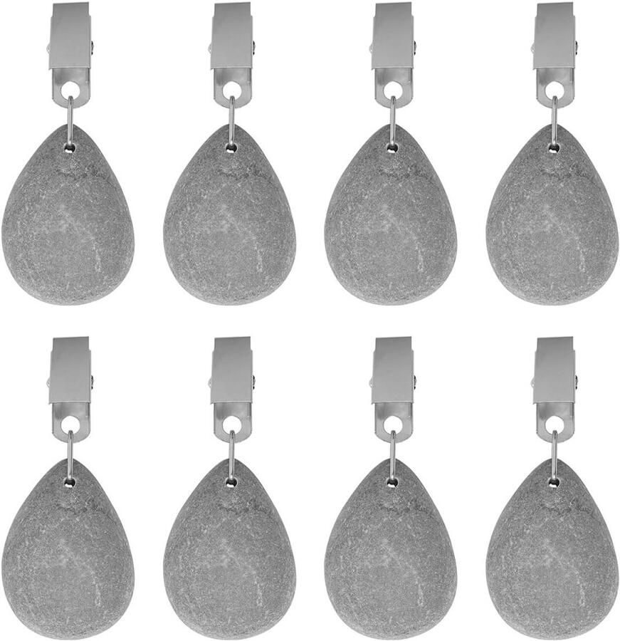 Allecto plus Tafelkleed Gewichten Set van 8 Stuks RVS Clip Grote Contragewicht Grijs Voor Outdoor Familie Diner Tuinfeest