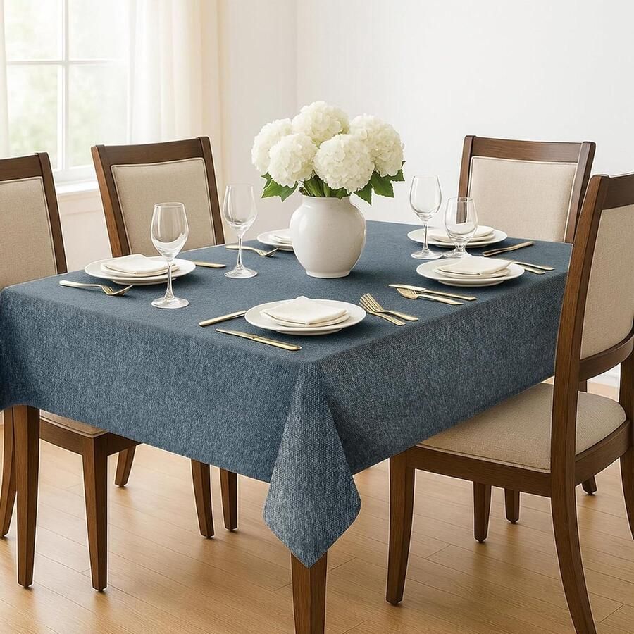 Allecto Plus Tafelkleed Waterafstotend Lotus Effect Robuust Donkergroen 140x300 cm Woonkamer Eetkamer Keuken