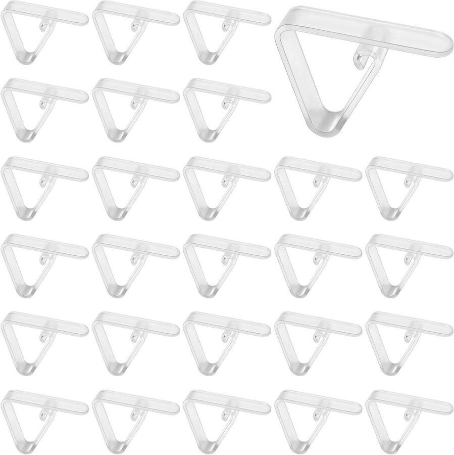 Allecto Plus Tafelkleedclips 27 stuks Kunststof Transparant Tafelkleedbevestiging Picknicktafel Binnen buiten Tuinfeest Buitenfeest Picknickuitstapjes