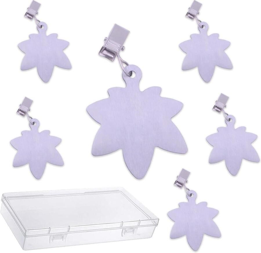 Allecto Plus Tafelkleedgewichten 8 stuks Patroon Stalen klemmen Buiten Picknicks Feestjes