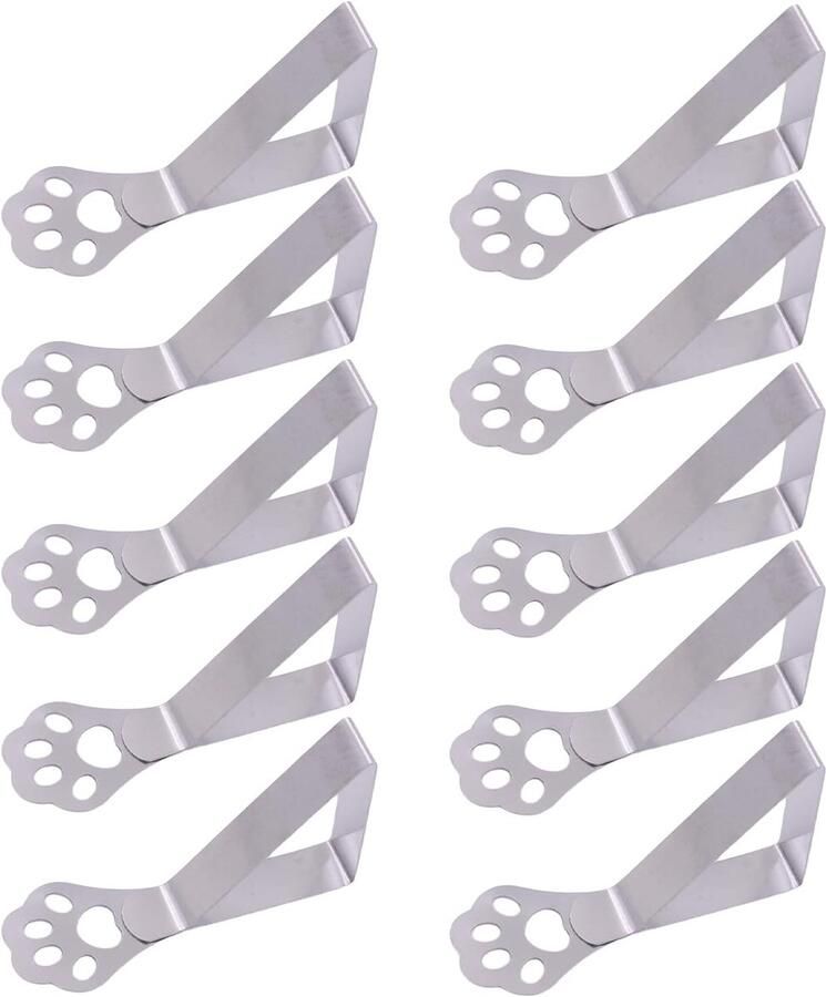 Allecto Plus Tafelkleedgewichten voor buiten 10 stuks Kattenklauwdesign Tuin Picknicks Tuinfeesten Bruiloften