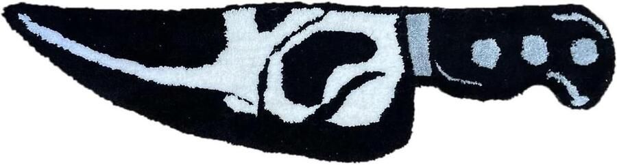 Allecto Plus Tapijt Horror met Schedelmes voor Slaapkamer en Bank Griezelig Vloerkleed met Ghostface Motief Decoratieve Vloermat voor Thuis 508 CM lang