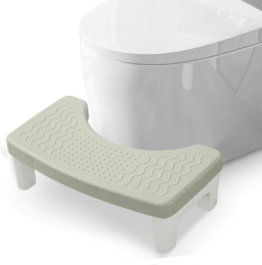 Allecto plus Toiletkruk volwassenen verlichting aambeien en verstopping grijze poef met winderigheidpreventie