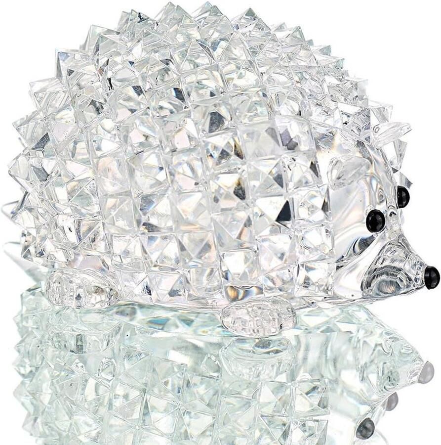 Allecto Plus Transparant Kristal Egel Dierbeeldjes voor Huwelijksgeschenk Glas Sculptuur met Ambacht Collectors Item met Tafel Ornament