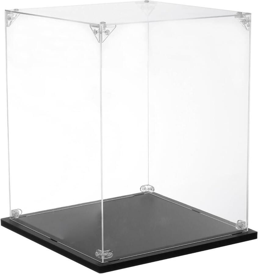 Allecto plus Transparante acryl vitrine 20 x 25 x 25 cm stofdichte presentatiedoos voor actiefiguren en verzameling