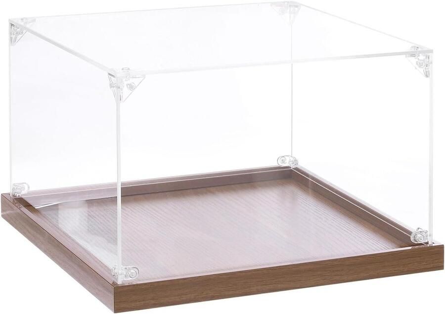 Allecto plus Transparante acryl vitrinekast 25 x 25 x 15 cm voor opslag en display van verzamelobjecten
