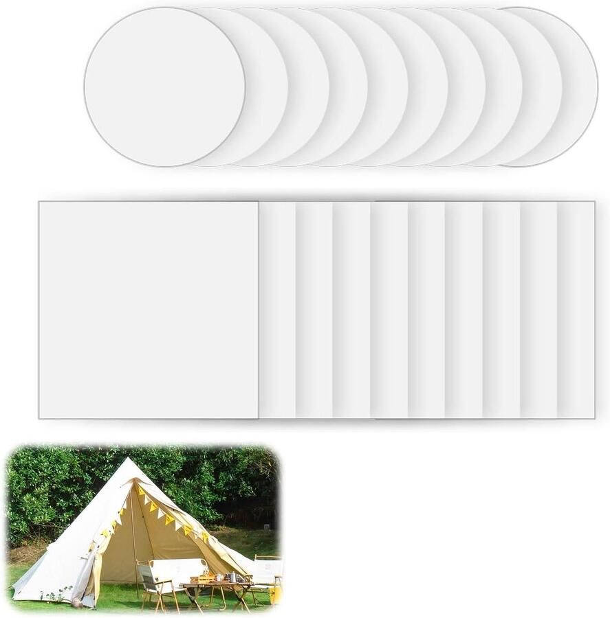 Allecto Plus Transparante plakbanden (20 stuks) voor reparatie van tenten opblaasbare matrassen speelgoed en meer